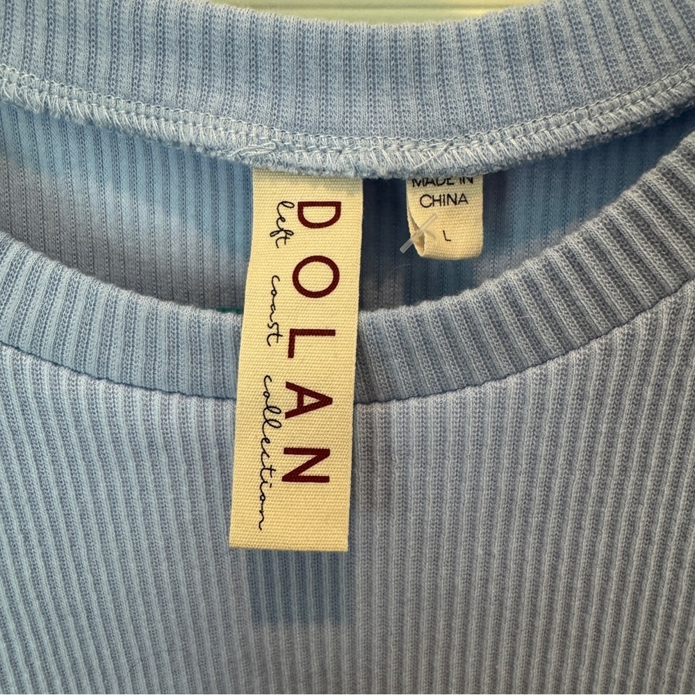 Elegant Blue Sheer Puff Sleeve Top Dolan By Anthropologie L - Picture 3 of 7